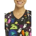 thumbnail image 6 of Scrubstar Women's Disney Nightmare Before Christmas "Jack Attack" V-Neck Print Scrub Top, 6 of 6