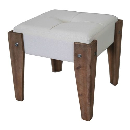 Tufted Fabric Stool - Natural