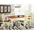 thumbnail image 4 of East West Furniture Quincy 5-piece Wood Kitchen Table Set in Buttermilk/Cherry, 4 of 4