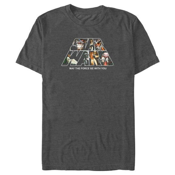 Men's Star Wars: A New Hope May the Force Be With You Bold Logo  Graphic T-Shirt