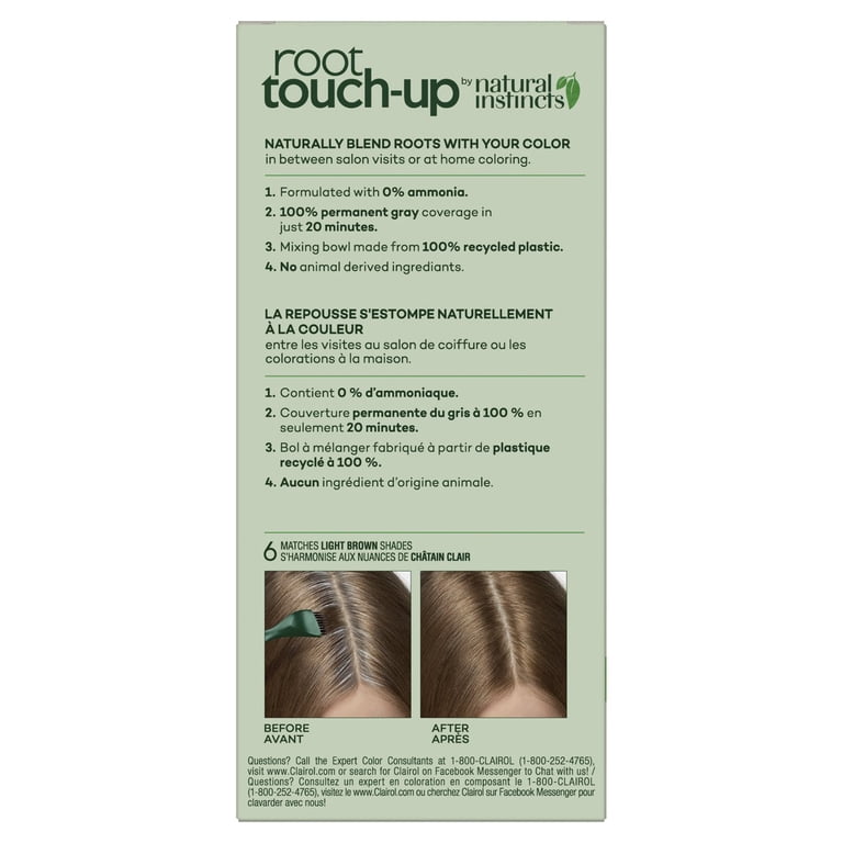 Natural Instincts, Root Touch-Up, 6 Light Brown, Hair Color