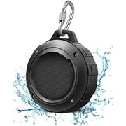 LENRUE F4 Outdoor Waterproof Bluetooth Speaker,Portable Mini Shower Travel Speaker with Subwoofer, Enhanced Bass, Built in Mic for Sports, Pool, Beach, Hiking, Camping (Black)