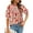 Pink Red Flower, variant on PRETTYGARDEN Floral Tops for Women Blouses Dressy Casual Summer Trendy Outfits Boho Pleated Short Sleeve Shirts