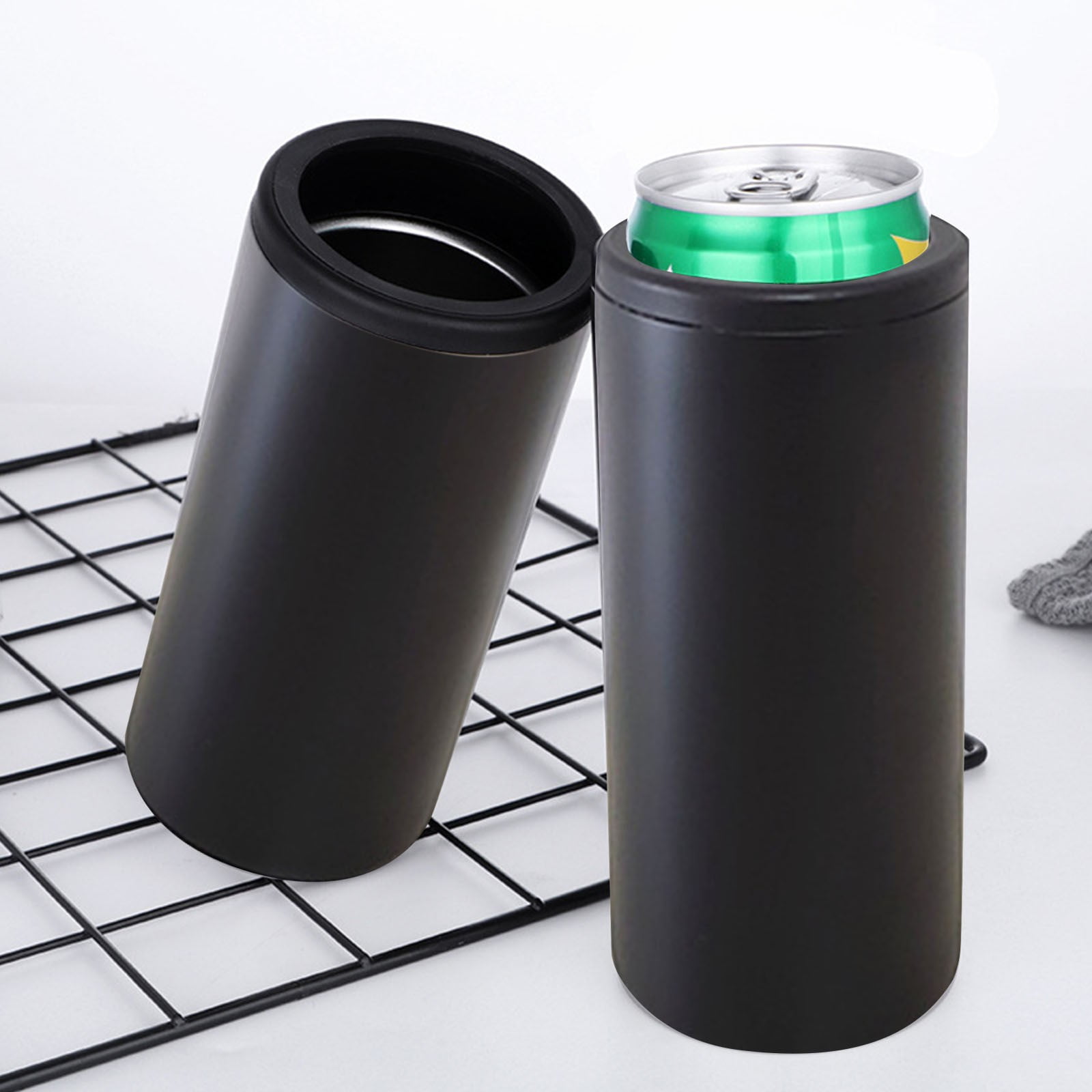ZFSBZBS Stainless Steel Double Wall Insulated Can Cooler, Beer Bottle Holder, Bottle or Tumbler for Slim Beer & Hard Seltzer Cans