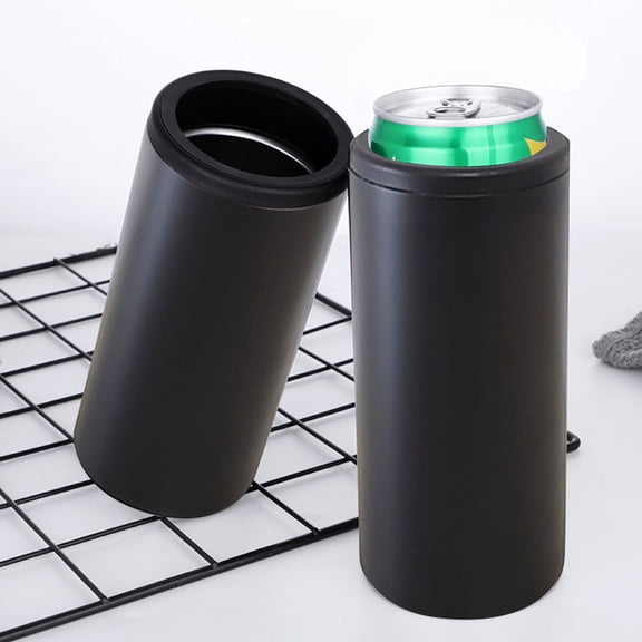 HonestMatter Can Cooler Insulated, 12 oz Double Wall Stainless Steel Tumbler with Lock Lid, Vacuum Beer Holder for Slim Cans and Cold Drinks, 1 Pack