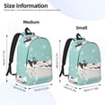 thumbnail image 2 of Yiaed French Bulldog Taking a Bath Print Print Laptop Backpack Travel Canvas Backpack Vintage Aesthetic Backpack for School Knapsack Backpack Backpack for School-, 2 of 5