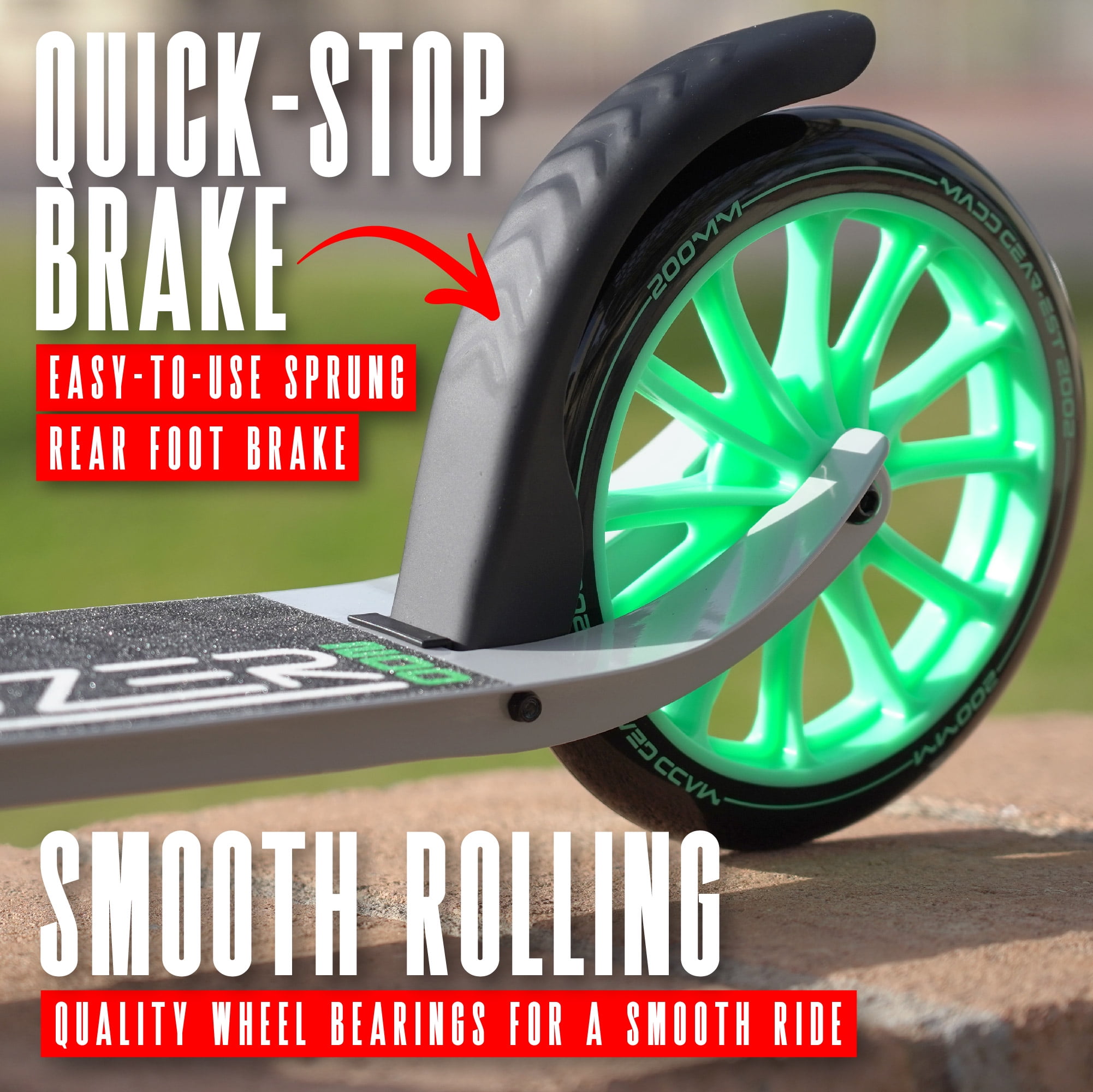 Madd Gear Kruzer 200mm Commuter Scooter, Easy Folding, Teens & Adults Max Weight 220LBS