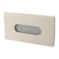 thumbnail image 1 of Soporte para Pañuelos de Coche Unique Bargains Organizador de Caja de Pañuelos PU 9.06"x5.12"x0.79" Beige 1 Pc, 1 of 6