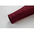 thumbnail image 6 of ETHAN Mens Burgundy Dress Shirt Slim Fit Long Sleeve Solid Convertible Cuffs -Many Colors Size 3XL, 6 of 8