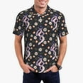 thumbnail image 2 of Balery Snake And Floral1 Printed Men’s Short Sleeve Polo Shirt, Midweight Men's Shirt,Golf Polo shirts -XX-Large, 2 of 8