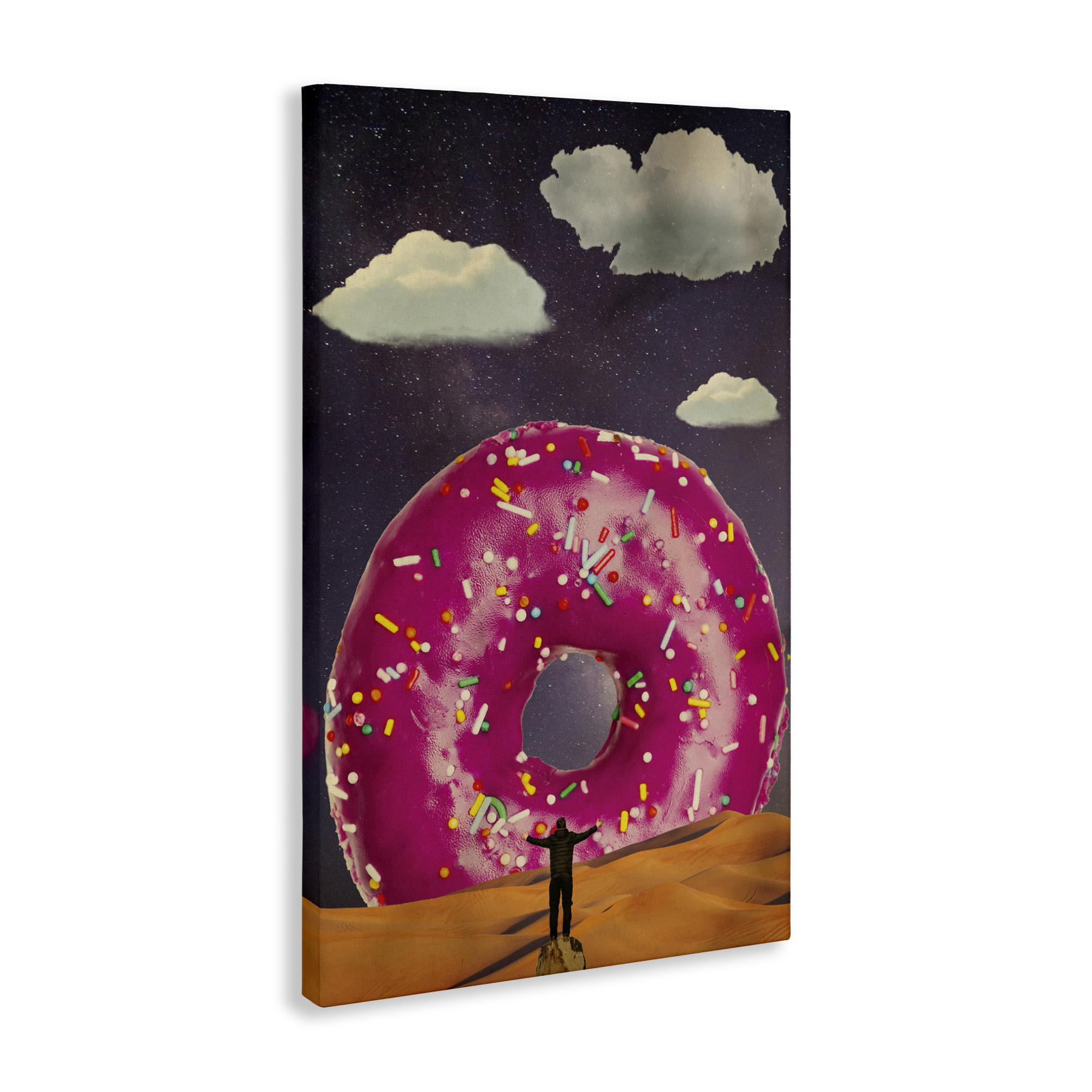 Happy Days Giant Donut Canvas Wall Art, design by Elo Marc