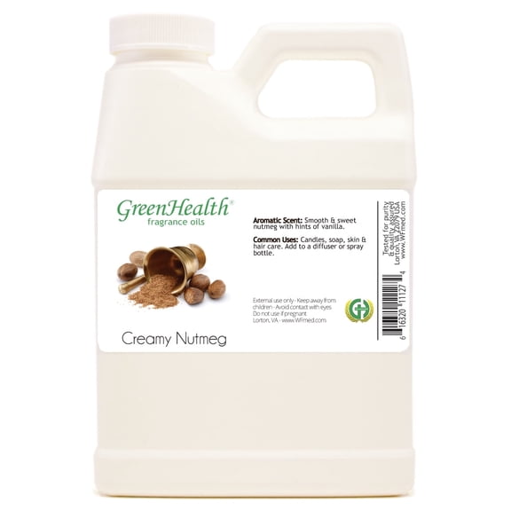 GreenHealth Creamy Nutmeg Fragrance Oil 16 fl oz White Plastic Jug with Cap