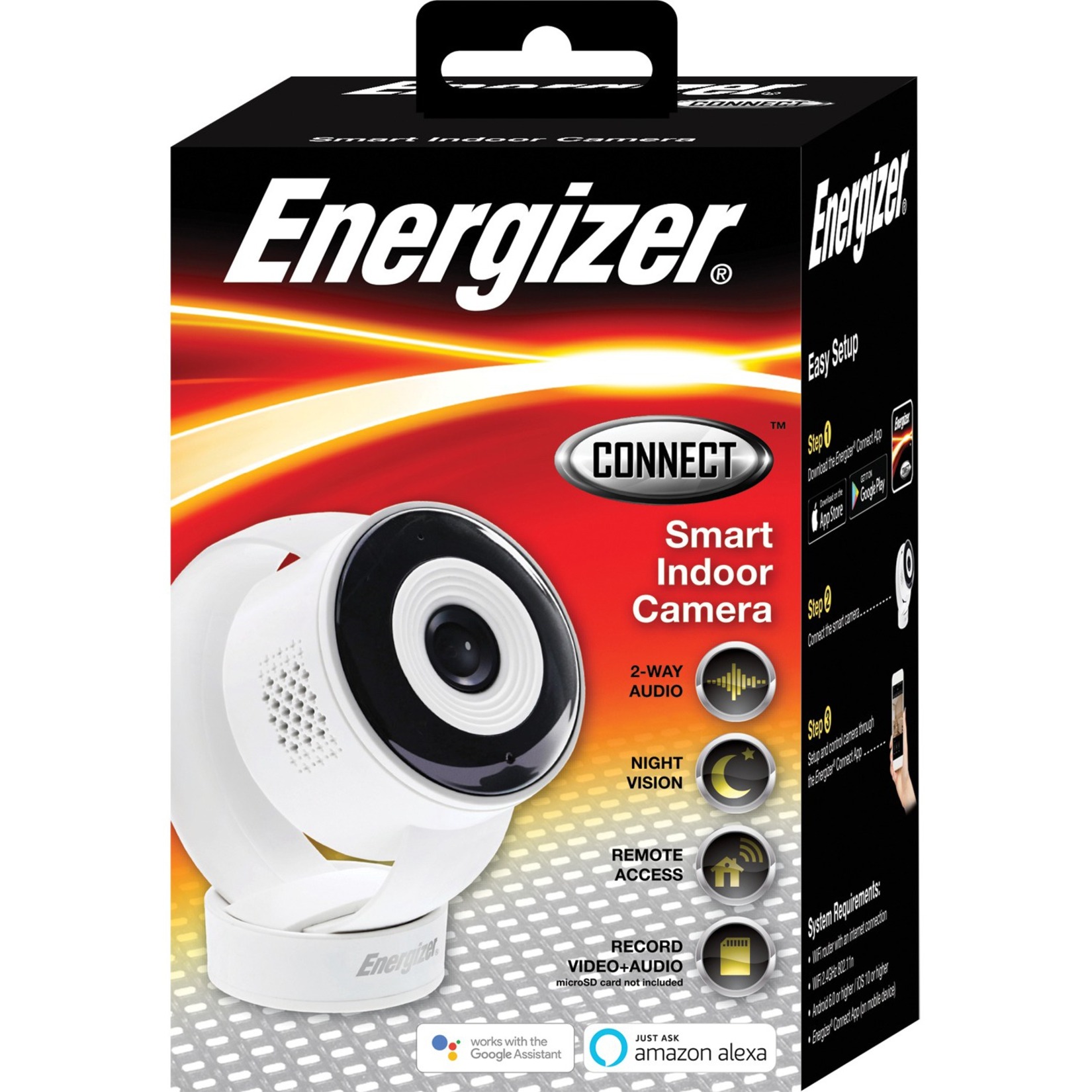 Energizer Smart Wi-Fi 720p Indoor Camera, White, Two Way Audio, Night Vision, Remote Access - image 5 of 10