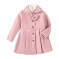 thumbnail image 4 of Mnyotv Toddler Girls Dress Coat with Bow Outerwear Long Sleeve Button Mid-Length Jacket Size 12-18 Months, 4 of 6