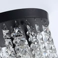thumbnail image 6 of Aiwen 5 Lights Modern Chandelier Light Fixture Crystal Stylish Flush Mount Ceiling Lamp Black, 6 of 9