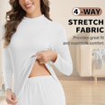 thumbnail image 4 of COMFREE Mock Neck Thermal Underwear Set for Women Ultra Soft Long Johns Top and Bottom for Cold Weather, 4 of 7