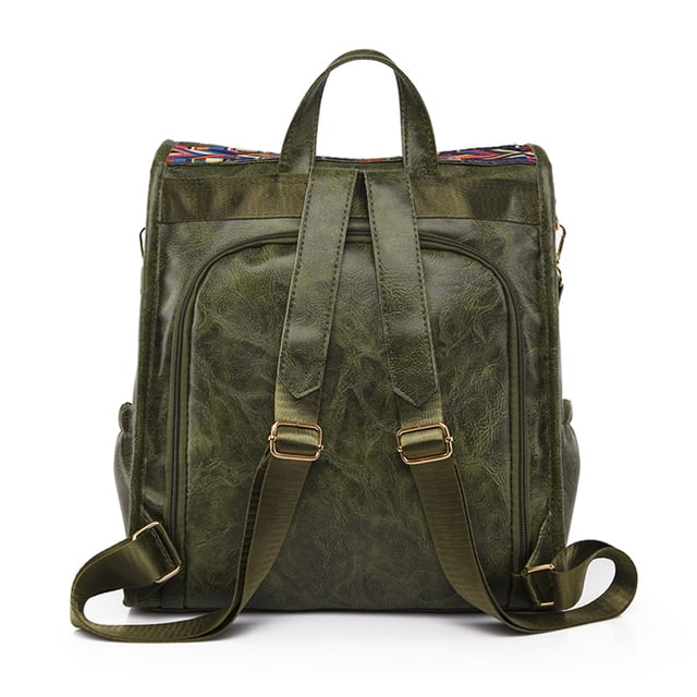 Bolsa Mochila de moda para mujeres adolescentes Retro PU College School mochila Casual Tmvgtek Para Estrenar