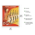 thumbnail image 2 of Paris Casino France - Exciting Temptations - Can-Can Dancers - Vintage Cabaret Poster by Pierre O’Kley c.1960s - Fine Art Matte Paper Print (Unframed) 16x20in, 2 of 4
