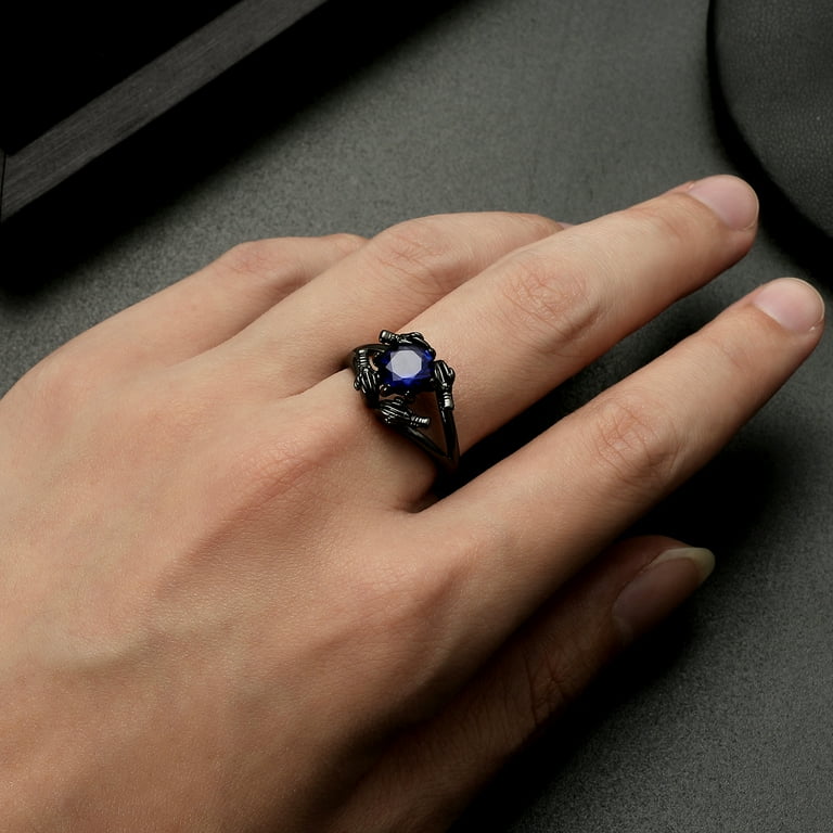 Black gothic engagement rings deals