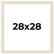 28x28 Frame White Real Wood Picture Frame Width 1.5 inches | Interior Frame Depth 0.5 inches | Barn