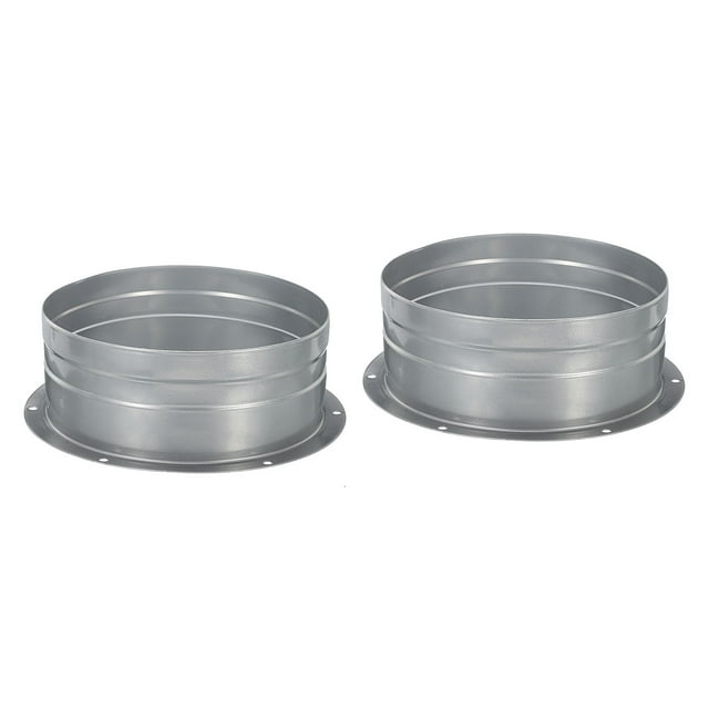 Unique Bargains 6 Inch Duct Connector Flange Metal Straight Pipe Exhaust Hose Flange 2 Pack
