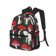 thumbnail image 2 of Lsque Red Mushrooms Classic Casual Backpack - Large Capacity Water-Resistant Backpack for School, Work, Travel, and Outdoor Activities, 2 of 8