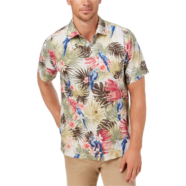 Tommy Bahama Paradise - Camisa con botones para hombre, color azul, pequeño Tommy Bahama Botones al frente
