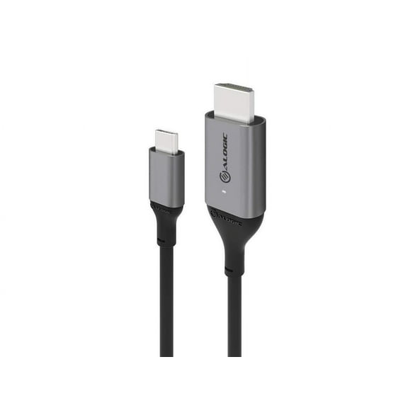 Alogic 3.28ft 4K 60Hz USB-C Male to HDMI Male Cable Space Grey ULCHD01SGR