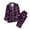 D Hot Pink, variant on Womens Pajamas Valentine's Day Silk Button Down Pajama Set for Women Lapel Collar Long Sleeve Pants with Pockets Sleepwear Women Pajama Sets Black L