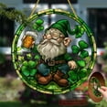 thumbnail image 6 of 2D Flat, 1pc Leprechaun with Beer Sun Catcher 8X8 Inch Circular Acrylic Sign, Stained Glass-Style Window Hanging Decor with 3D Visual Effect., 6 of 8