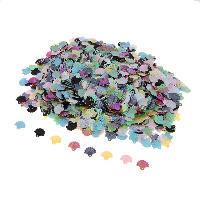 Paillettes de Lentejuelas Sueltas BLESIY Forma de Concha 100g