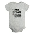 thumbnail image 2 of iDzn None Or All Of The Above Deal With It Funny Rompers For Babies, Newborn Baby Unisex Bodysuits, Infant Jumpsuits, Toddler 0-24 Months Kids One-Piece Oufits, 2 of 5