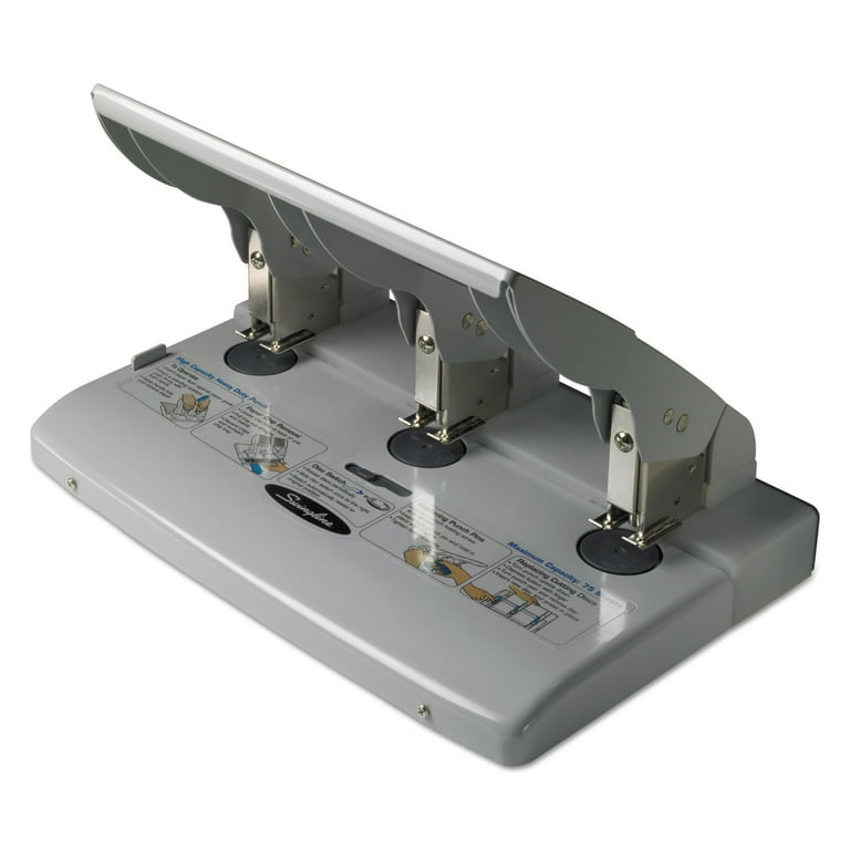 75-Sheet Heavy-Duty High-Capacity Three-Hole Adjustable Punch, 9/32 75-Sheet Heavy-Duty High-Capacity Three-Hole Adjustable Punch, 9/32