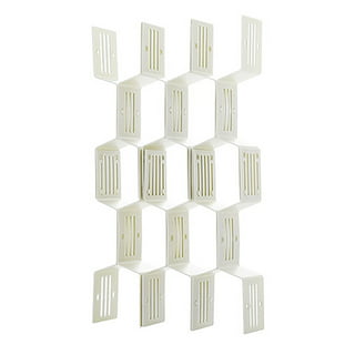 Kocuos Honeycomb Separator Adjustable Drawer Organizer Divider for  Underwear Belt-Scarf Socks Organizer (White)