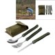 thumbnail image 3 of Juego de cubiertos plegables Seguridad Tenedor plegable Navegación con bolsa de almacenamiento Sunnimix Cuchara Tenedor Cubiertos Plegables, 3 of 8