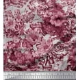 thumbnail image 1 of Soimoi Orange Satin Silk Fabric Stripe & Floral Fabric Prints by Yard 42 Inch Wide, 1 of 1