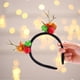 thumbnail image 3 of Paquete de 3 diademas navideñas, diademas con gorro de Papá Noel con cuernos de reno para fiestas navideñas (estilo 2) oso de fresa  Electrónica, 3 of 5