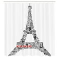 thumbnail image 3 of Ambesonne Black White Shower Curtain, Paris France Tour, 69"Wx75"L, Black White, 3 of 5