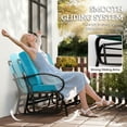 thumbnail image 3 of Outsunny Outdoor Glider Bench, 2-Person Patio Rocker Loveseat with Tufted Cushions, Steel Frame for Porch, Garden Backyard, Blue, 3 of 9