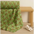 thumbnail image 4 of Soimoi Green Cotton Cambric Fabric Leaves,White Floral & Snake Reptile Printed Craft Fabric by The Yard 42 Inch Wide, 4 of 7