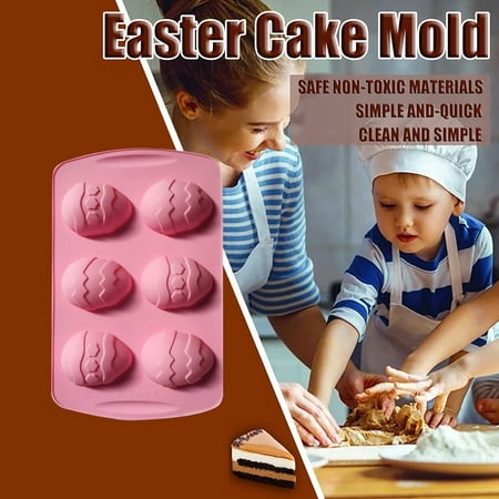 

Pgeraug Baking mold Easter 6 Hole Silicone Chocolate Cake Mold DIY Baking Tool Cake Mould A