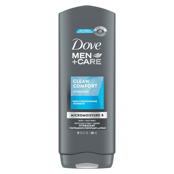 Dove Men Care Care Hydrating Body   Face Wash - Clean Comfort