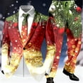 thumbnail image 2 of Adult Mens Christmas Suits 2 Piece Funny One Button Formal Xmas Jacket Blazer And Pant Outfit Slim Fit Winter Festive Party Men's Suits, 2 of 6