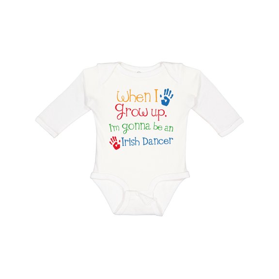Inktastic Irish Dancer Future Boys or Girls Long Sleeve Baby Bodysuit