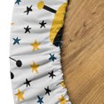thumbnail image 5 of Ambesonne Cosmic Space Fitted Round Tablecloth, Aliens Stars and Earth, 45"- 56" Diameter, Mustard Petrol Blue Black, 5 of 5