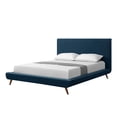 thumbnail image 2 of Loft Lyfe Jessie Platform Bed Linen Upholstery Queen Size, Denim, 2 of 9