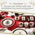 thumbnail image 5 of Spode Christmas Tree Lazy Susan - Tartan Plaid, Non Skid 360 Degree Rotation, Holiday Space Saver for Kitchen, Cabinet, Pantry, Rotating Spice Rack Organization for Easy Access, Festive Entertaining, 5 of 7