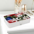 thumbnail image 6 of American Flag Travel Jewelry Box Display Case with Removable Compartment - Portable PU Leather Organizer, 6 of 6