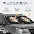 thumbnail image 4 of Daiia Baseball Breaking Glass 2PCS Car Windshield Sun Shade, Foldable Sun Shield for Car Front Window, Auto Sun Blocker Visor Protector Universal for Truck SUV Pickup-Large, 4 of 7