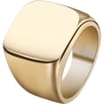 thumbnail image 2 of Stainless Steel Signet Ring Black Silver Gold Classical Cocktail Husband Father Valentine, 2 of 4